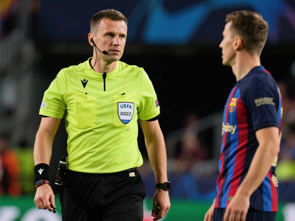 马卡：欧足联力挺马齐尼亚克，认定其在国米对巴萨比赛中执法无误